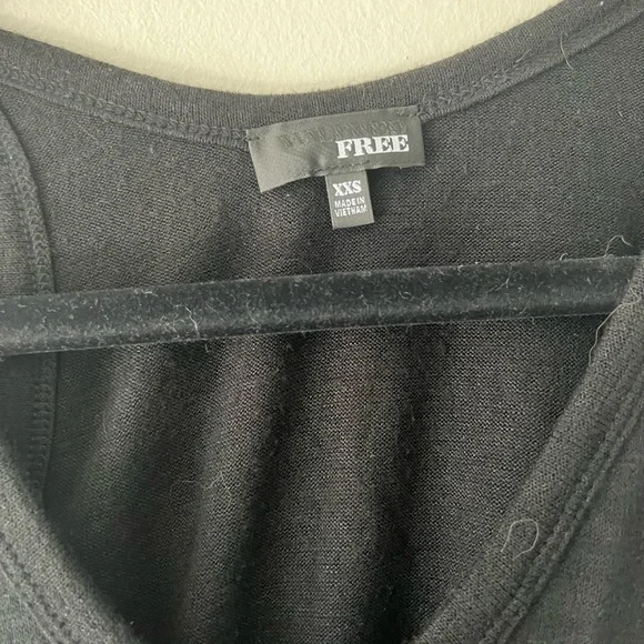 Aritzia Wilfred Free Black Yasmin Dress Bodycon Back Cut Out Midi Tank Dress XXS - Picture 10 of 10